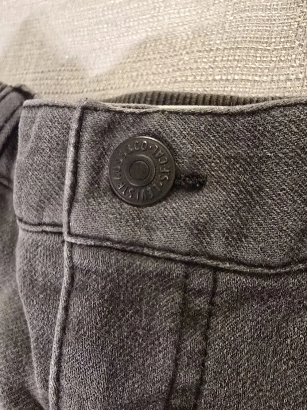 Levi's Knit Jogger Toddler 24M Gray Pull On Jeans Elastic Cuffs
